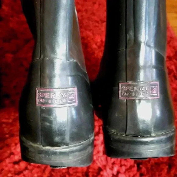Sperry top sider Black Rainboots size 7 firm price - Picture 8 of 8